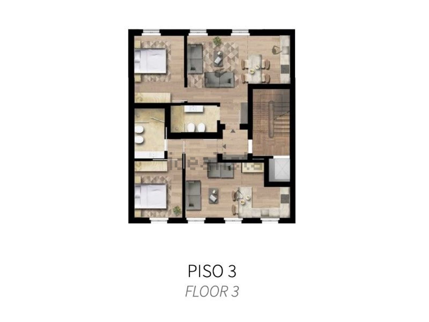 小楼房或独栋别墅出售在Rua dos Pinheiros, 17 - 平面图