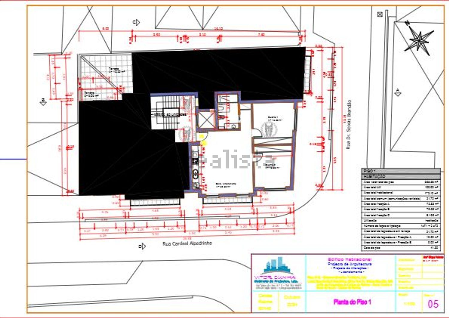公寓 t2出售在Rua Cardeal Alpedrinha, 54 - 平面图