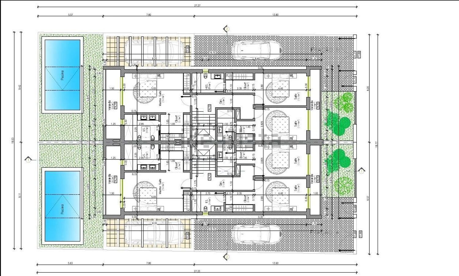 双拼别墅出售在Rua Antero de Quental, 65 - 平面图