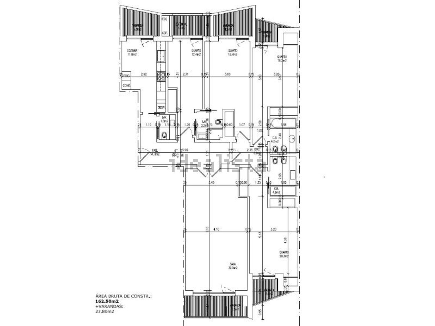 公寓 t4出售在Avenida Wenceslau Balseiro Guerra - 平面图