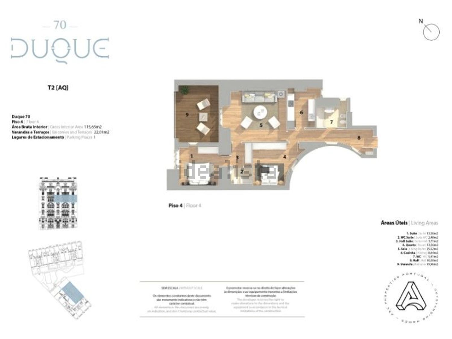 公寓 t2出售在 Av. da Liberdade - Marquês de Pombal - 平面图