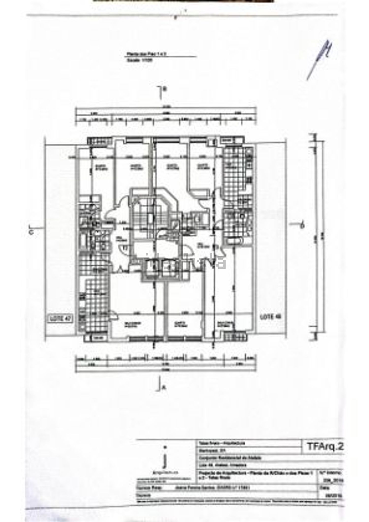 公寓 t2出售在Avenida João Paulo II, 4 - 平面图
