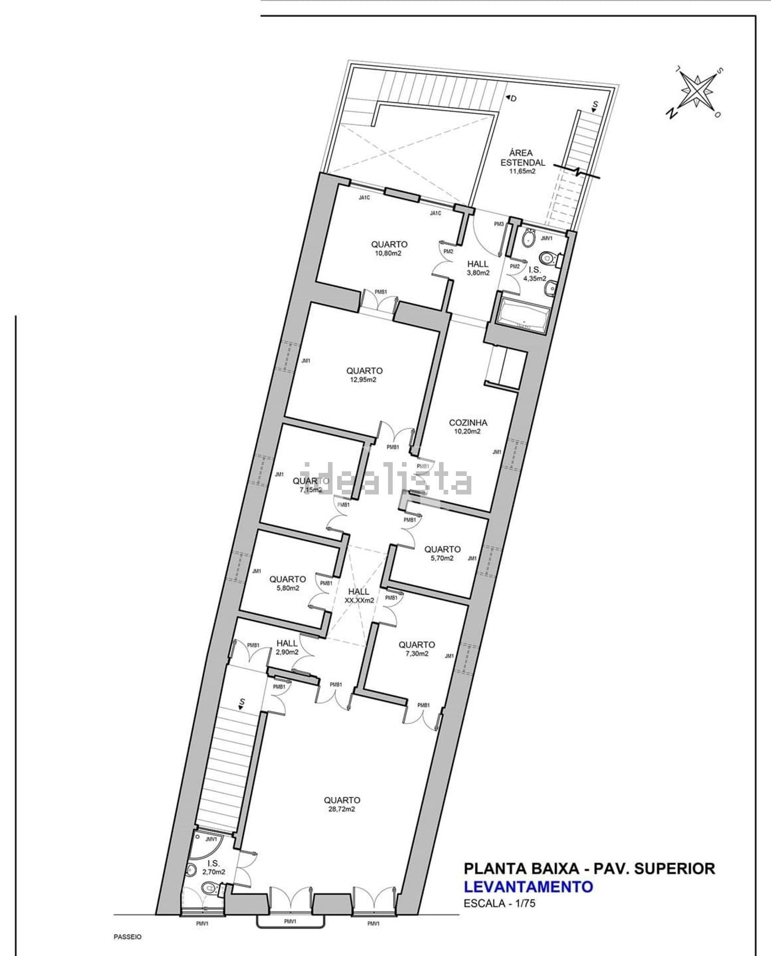 公寓 t6出售在 Centro Oeste da Cidade de Loulé - 平面图