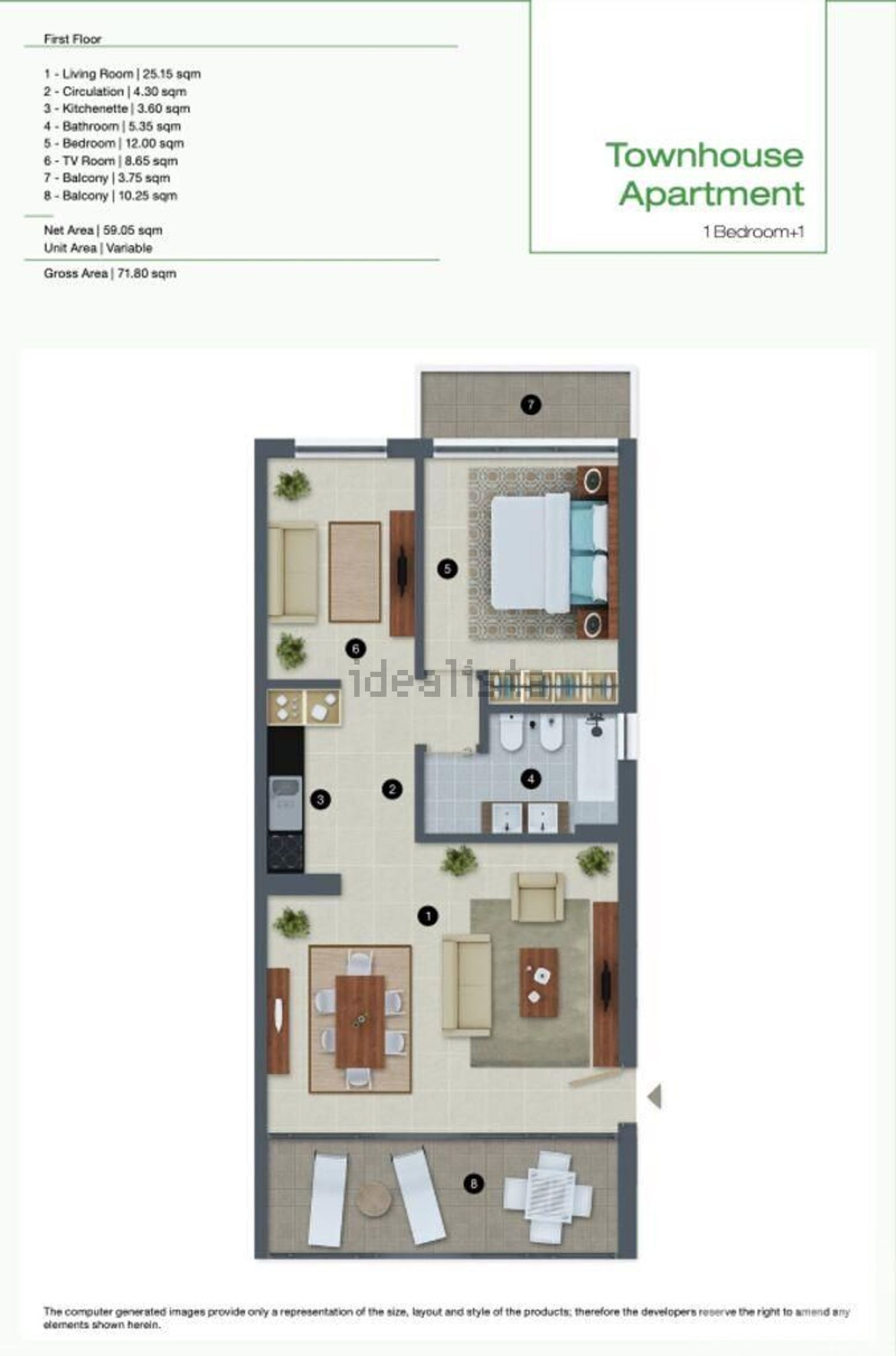 公寓 t2出售在 Palmela Village - Colinas da Arrábida - 平面图