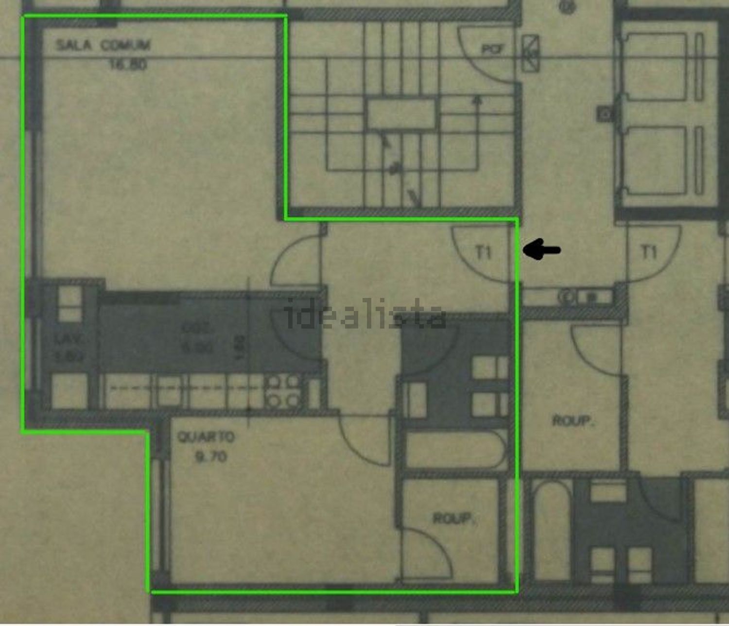 公寓 t1出售在Avenida Vasco da Gama, 682 - 平面图