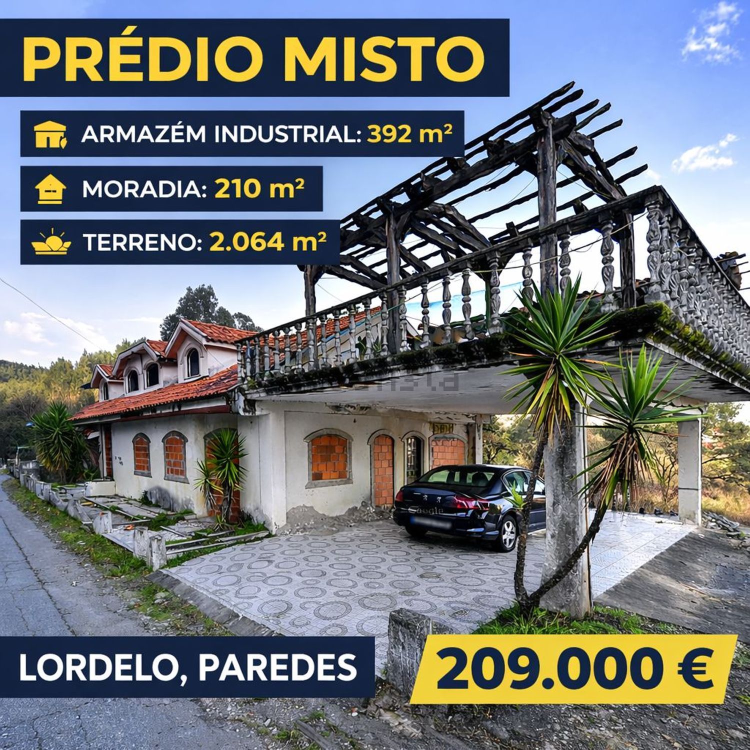 小楼房或独栋别墅出售在 Lordelo, Paredes - 外立面