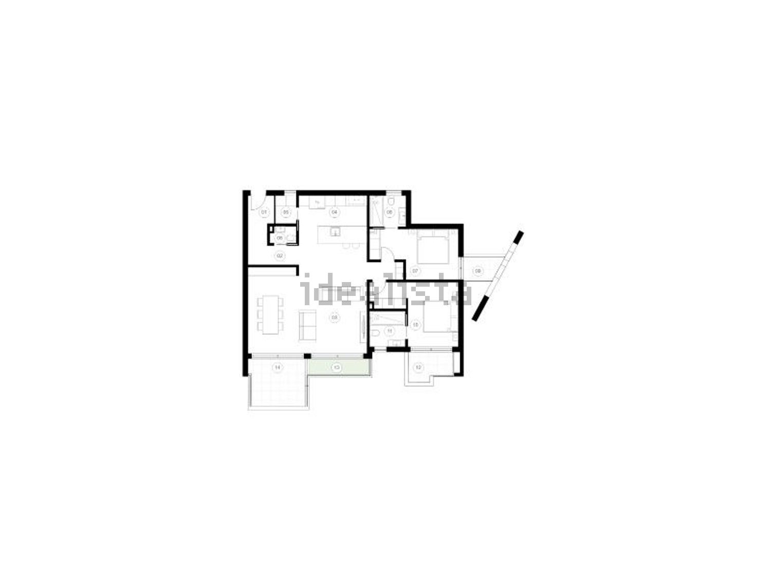 公寓 t2出售在Rua do Ramalhete - 平面图