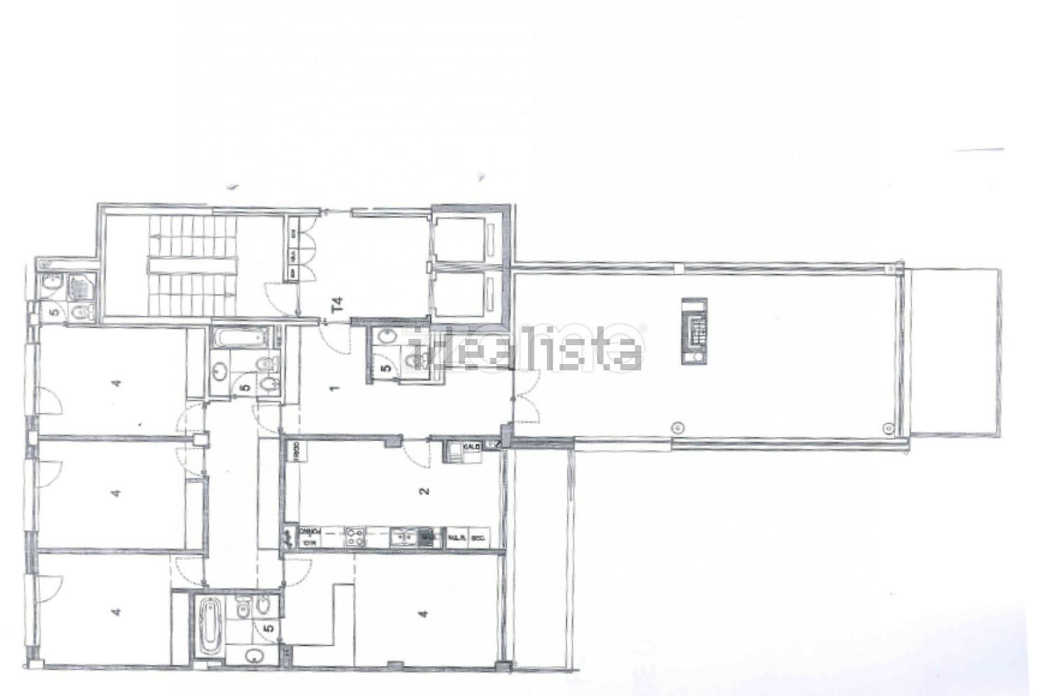 出租公寓 t4在Avenida do Parque, 401 - 平面图