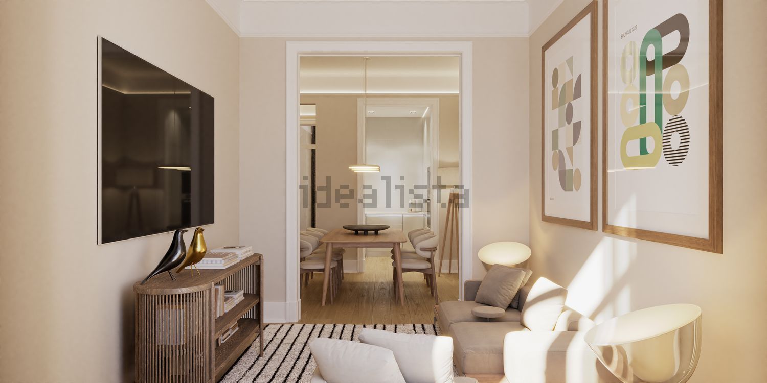 出租公寓 t2在Rua do Conde de Redondo, 92 - 客厅