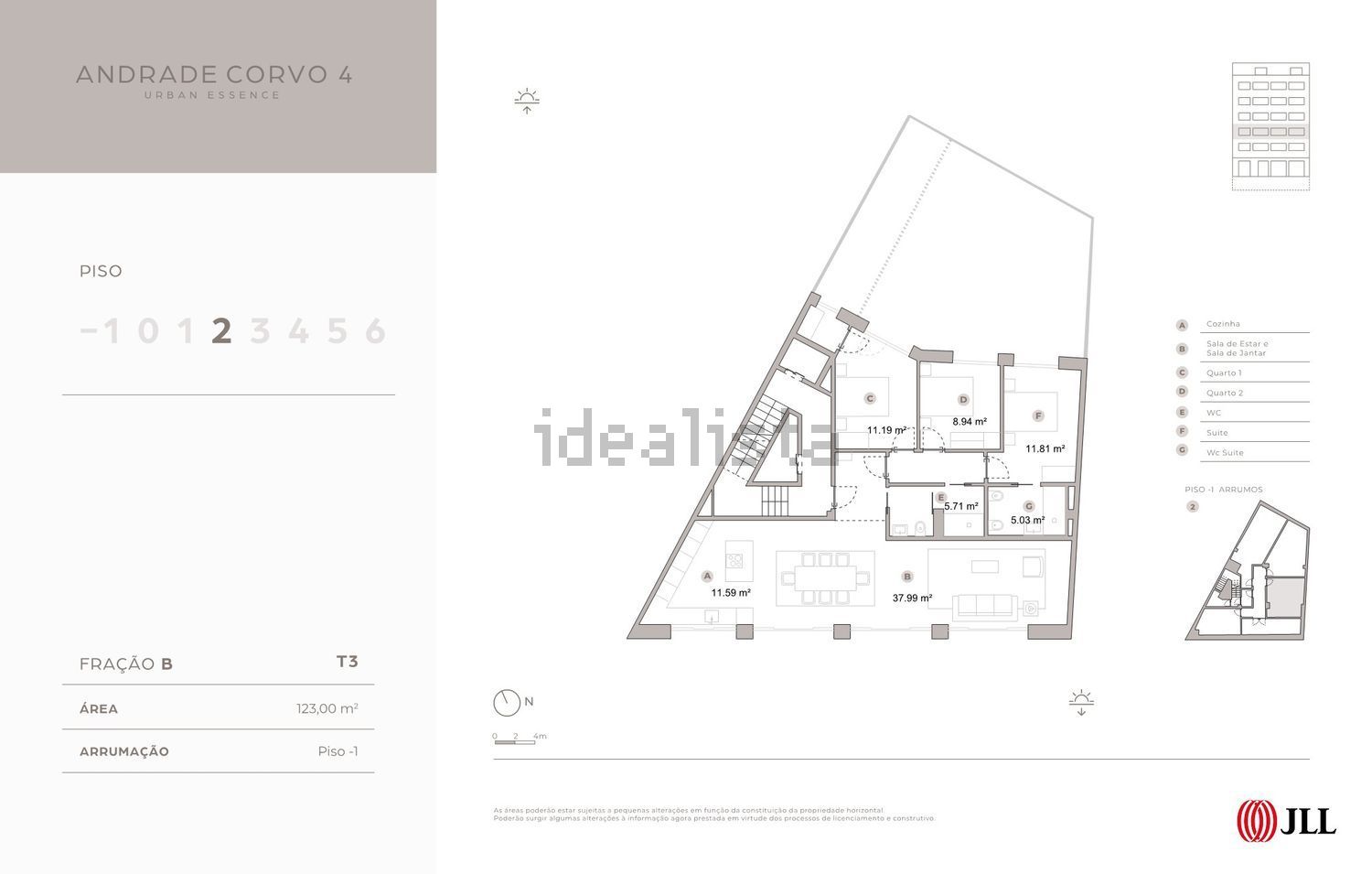 公寓 t2出售在Rua Andrade Corvo, 4 - 平面图
