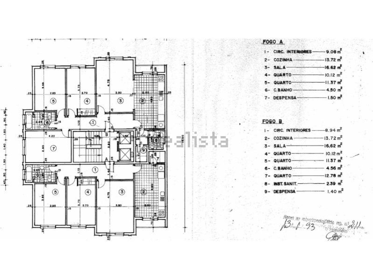 公寓 t3出售在Rua Fernão Lopes, 14 - 平面图