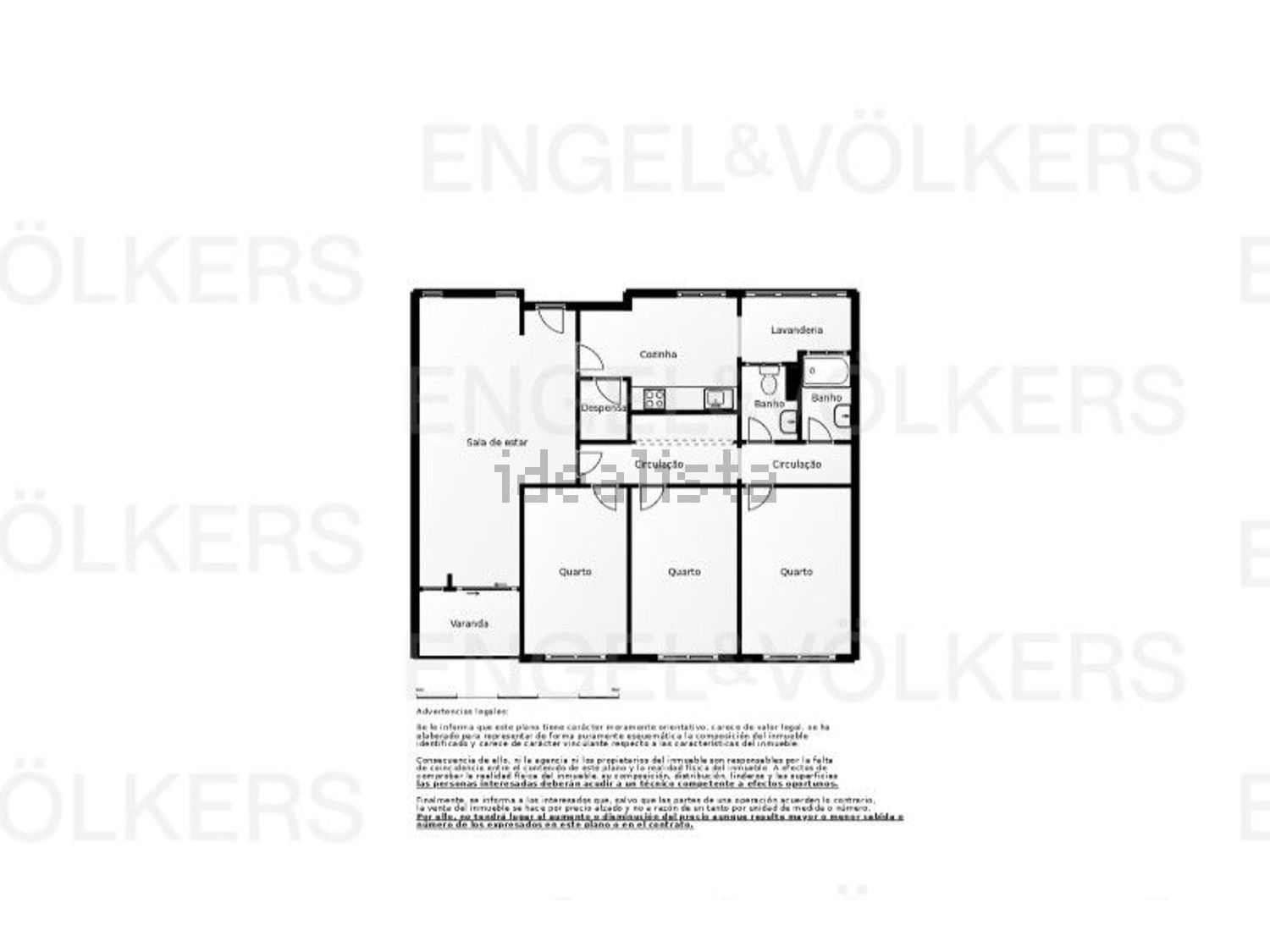 公寓 t3出售在Rua da Bela Vista - 平面图