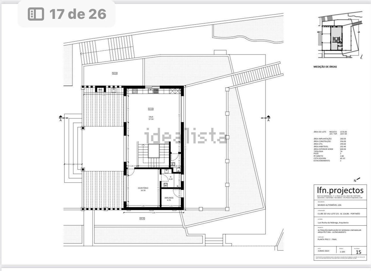 小楼房或独栋别墅出售在 Urbanização Clube do Vau, 5 - 平面图