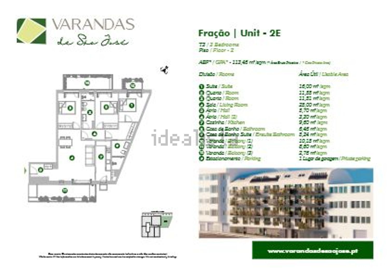 公寓 t3出售在Avenida São José, 27 - 平面图